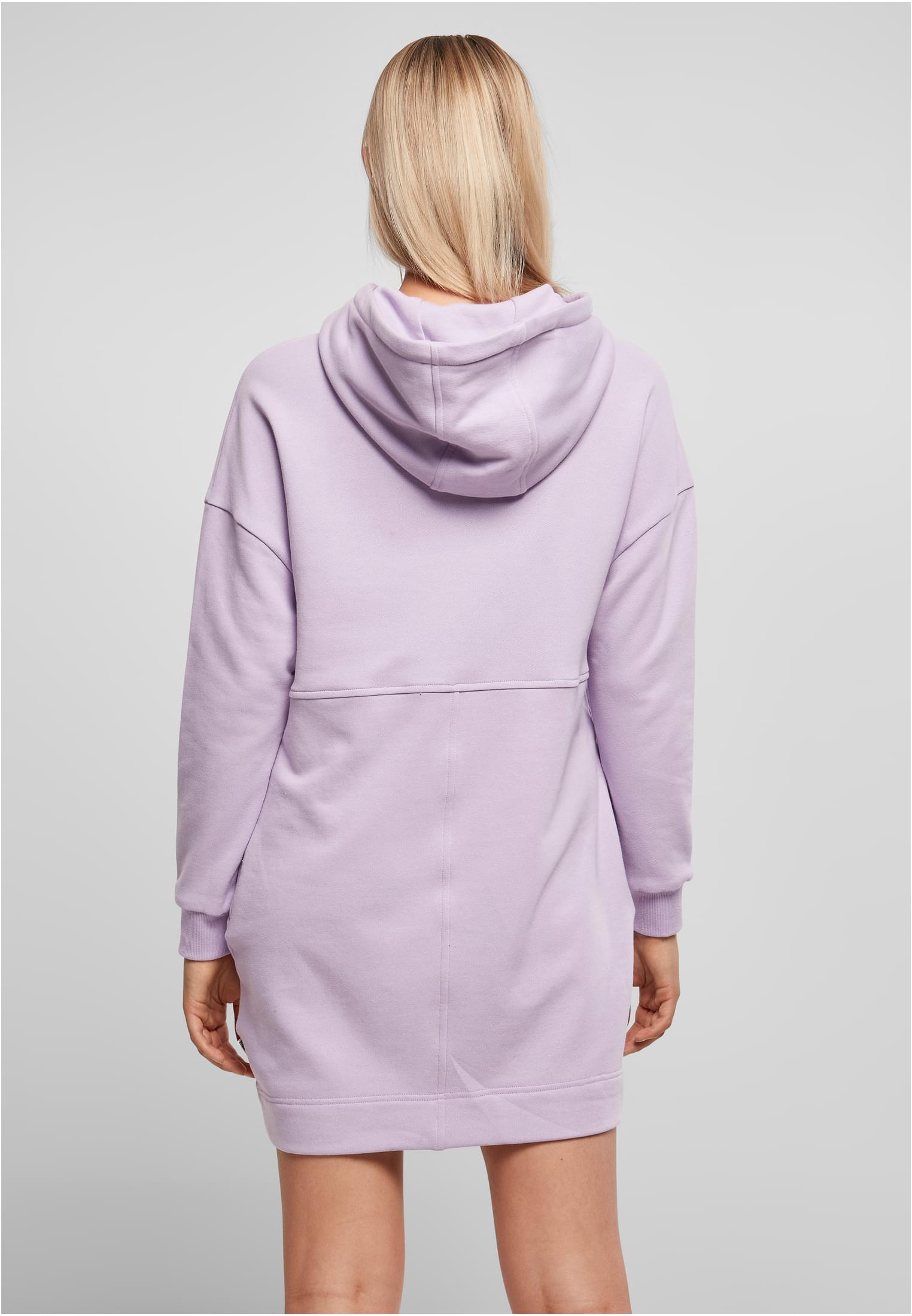 Frauen Ladies Organic Oversized Terry Hoody Dress in Farbe lilac