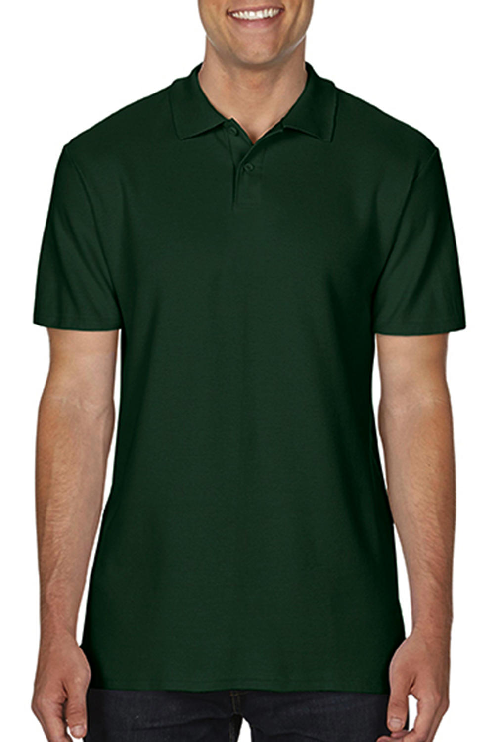  Softstyle? Adult Double Pique Polo in Farbe Forest Green