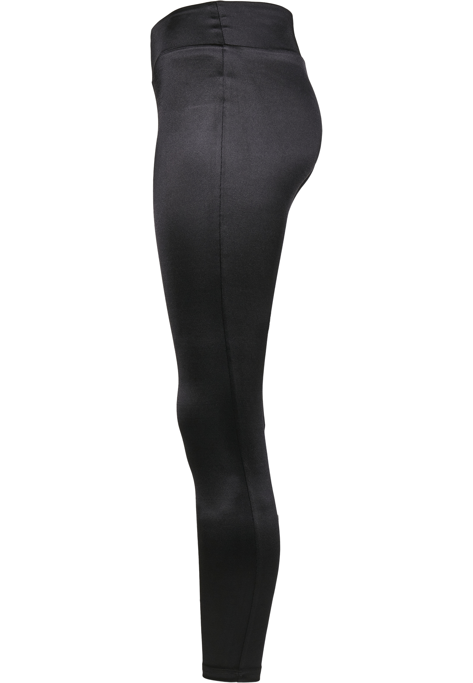 Curvy Ladies Shiny High Waist Leggings in Farbe black