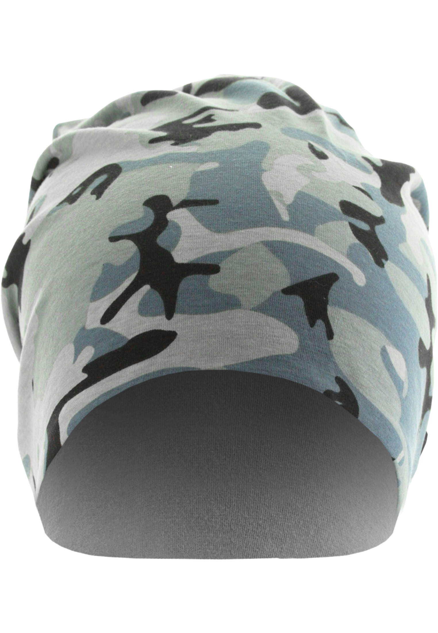 Caps & Beanies Printed Jersey Beanie in Farbe grey camo/charcoal