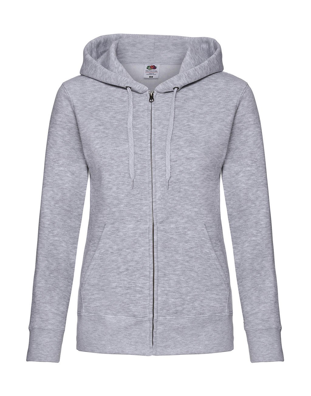  Premium Hooded Sweat Jacket Lady-Fit in Farbe Heather Grey