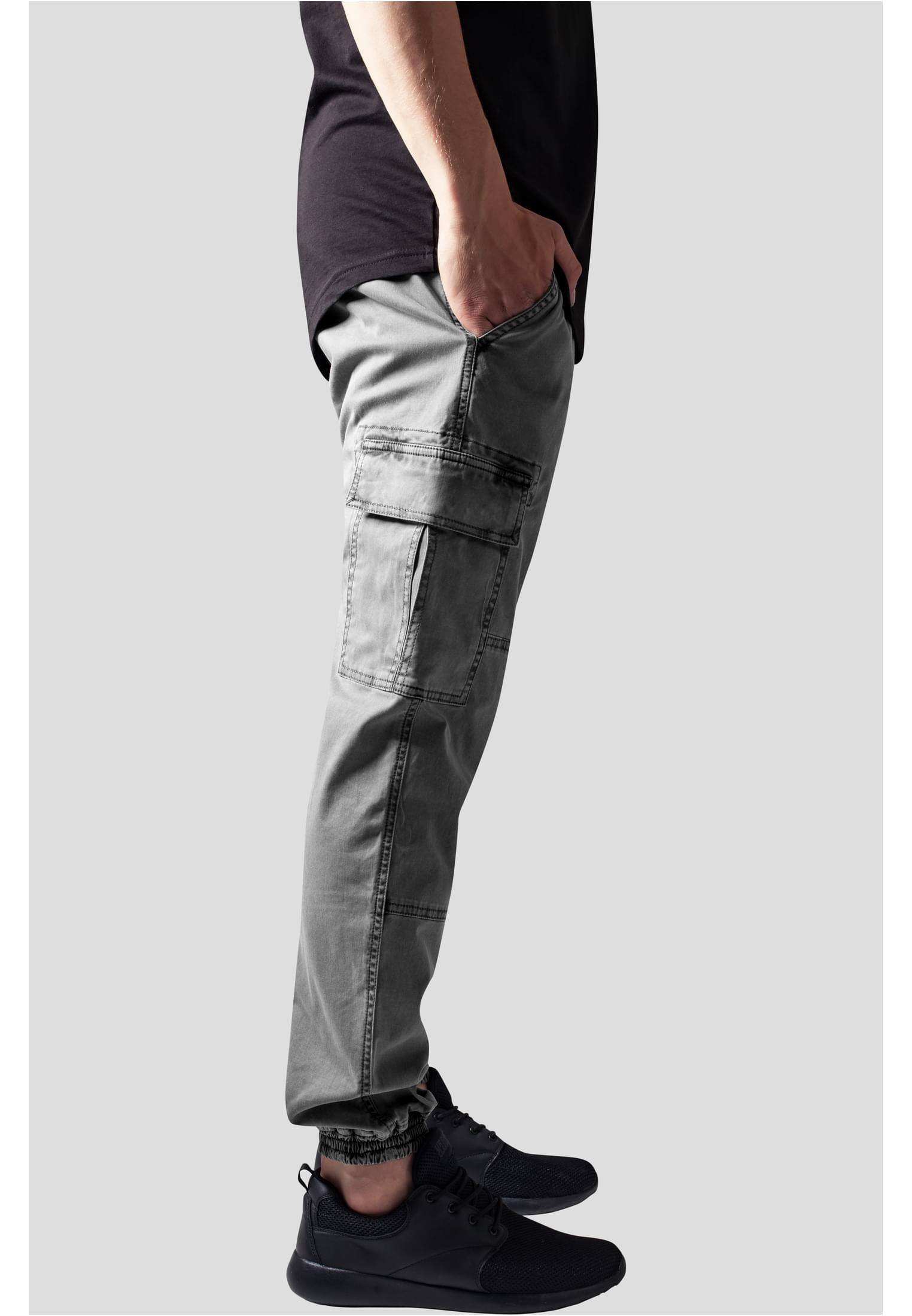 Sweatpants Washed Cargo Twill Jogging Pants in Farbe grey