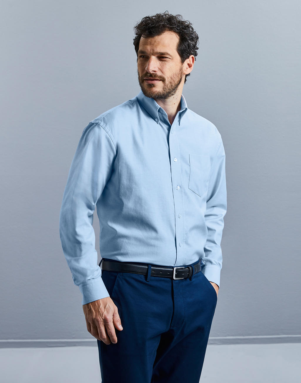  Oxford Shirt LS in Farbe White