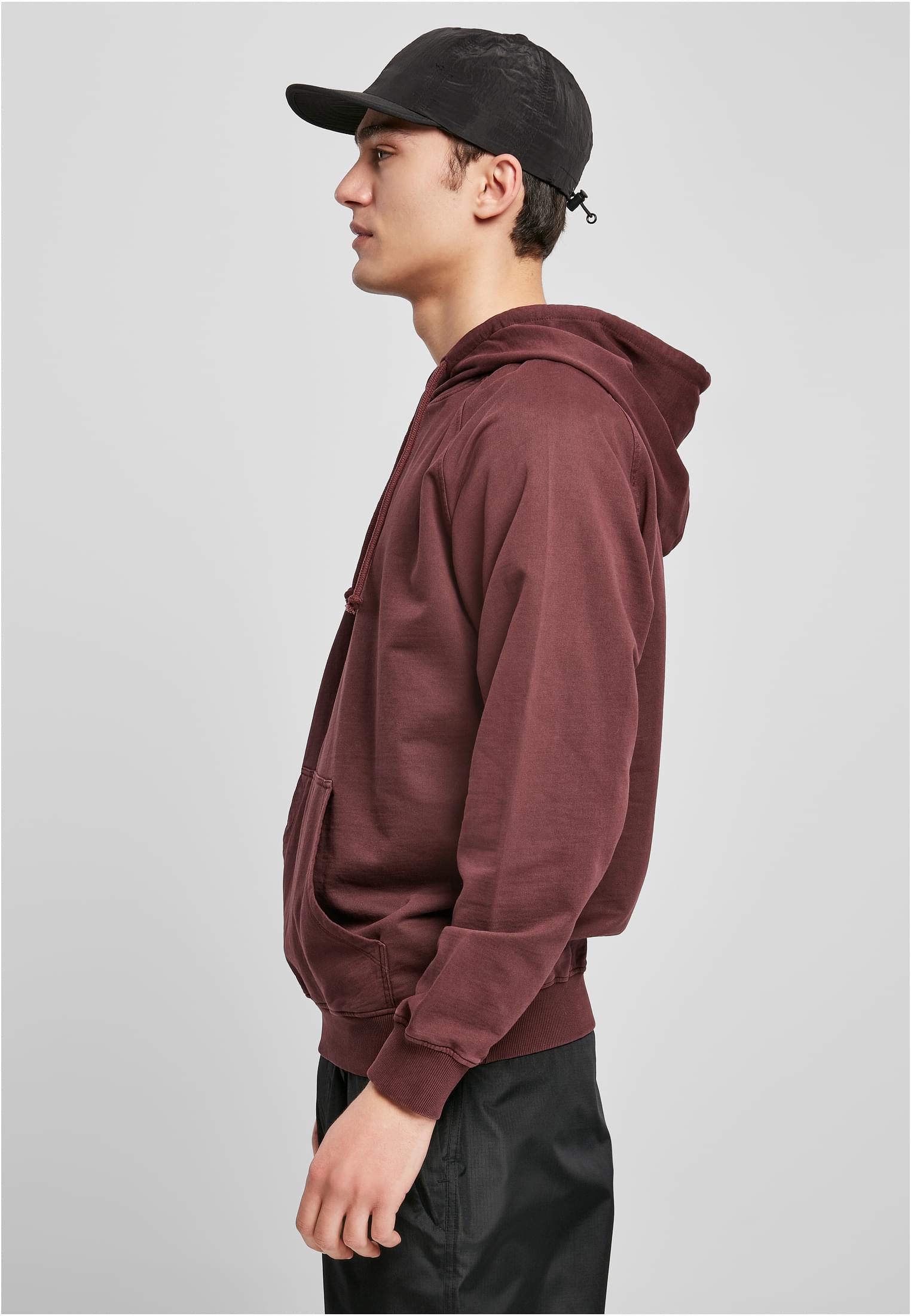 Hoodies Overdyed Hoody in Farbe cherry