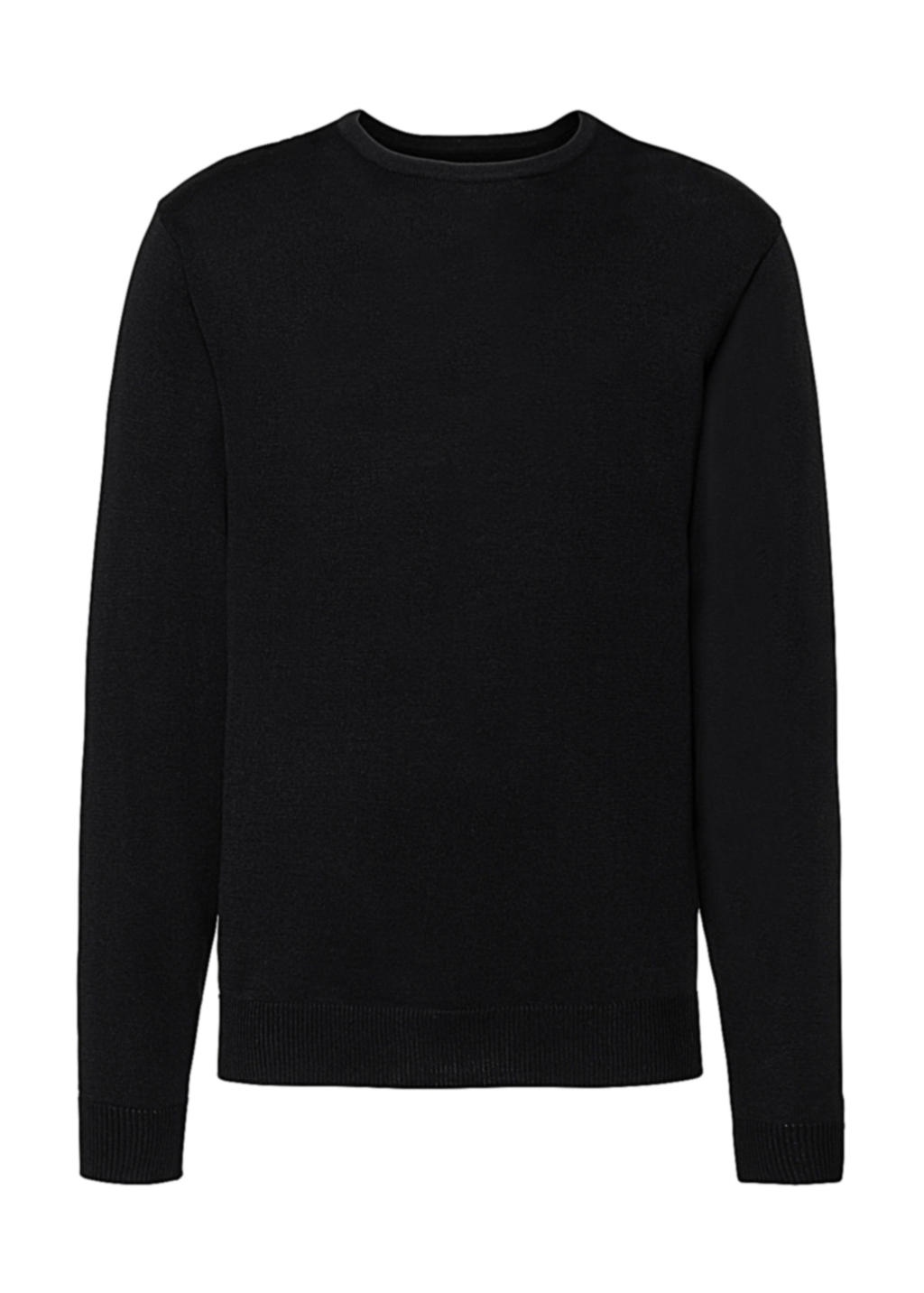  Mens Crew Neck Knitted Pullover in Farbe Black