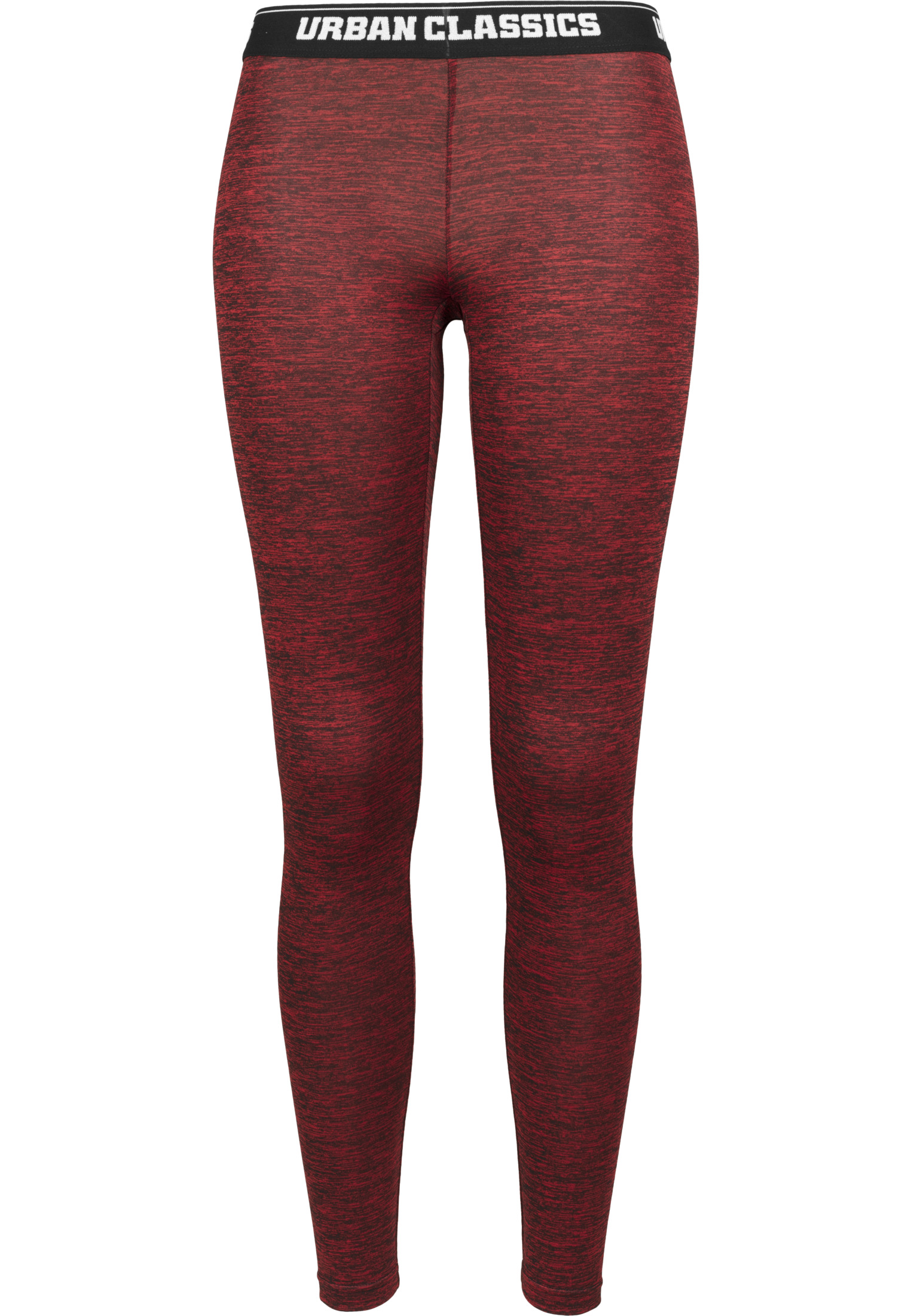 Athleisure Ladies Active Melange Logo Leggings in Farbe red/black/black