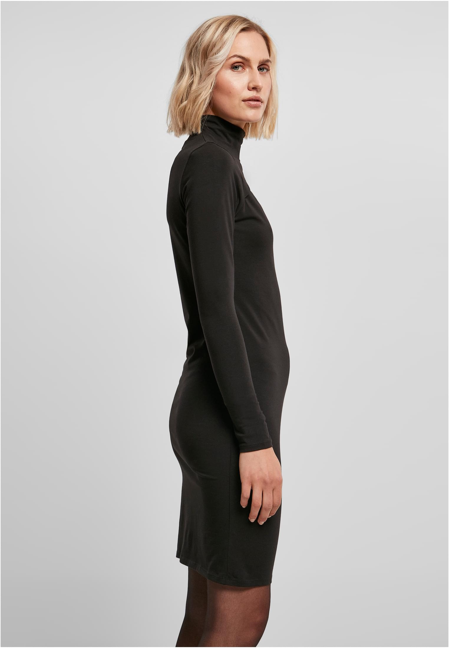 Kleider & R?cke Ladies Stretch Jersey Cut-Out Turtleneck Dress in Farbe black