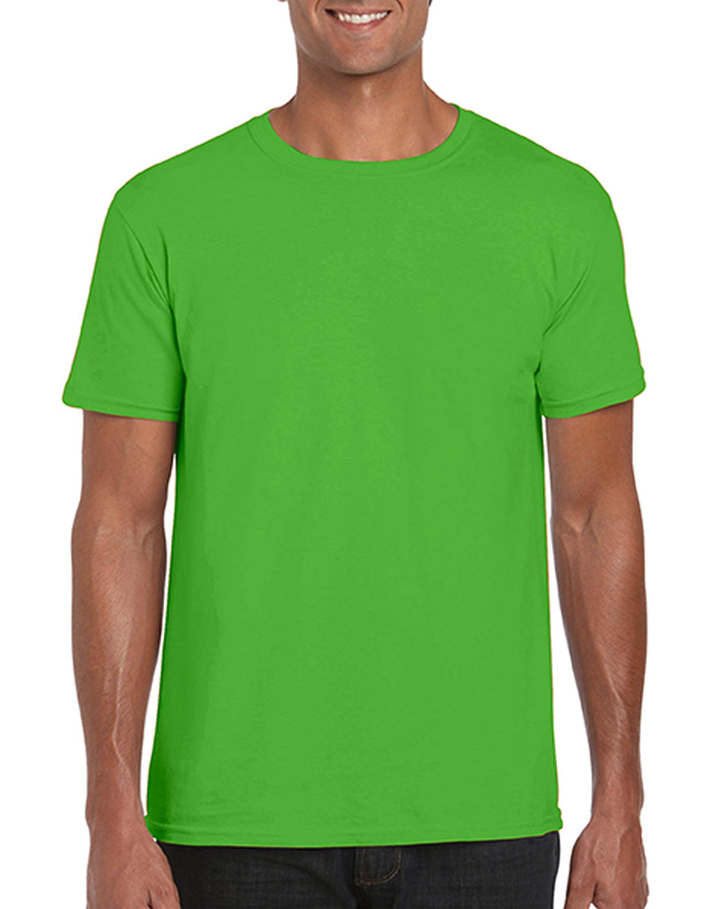  Softstyle? Ring Spun T-Shirt in Farbe Electric Green