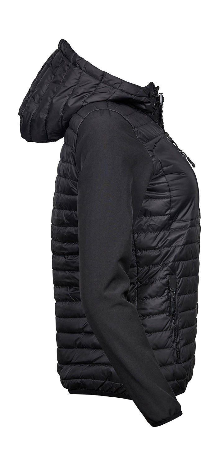  Ladies Hooded Crossover Jacket in Farbe Black