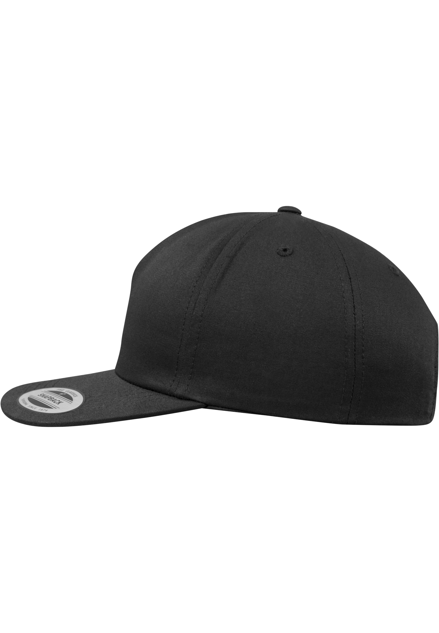 Snapback Unstructured 5-Panel Snapback in Farbe black