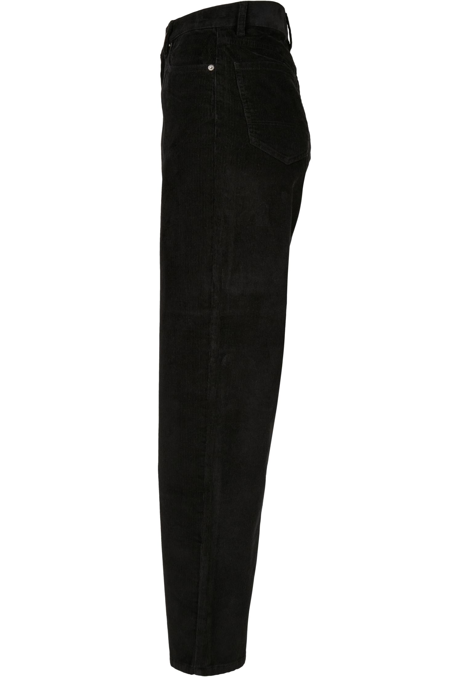Hosen Ladies High Waist 90?S Wide Leg Corduroy Pants in Farbe black