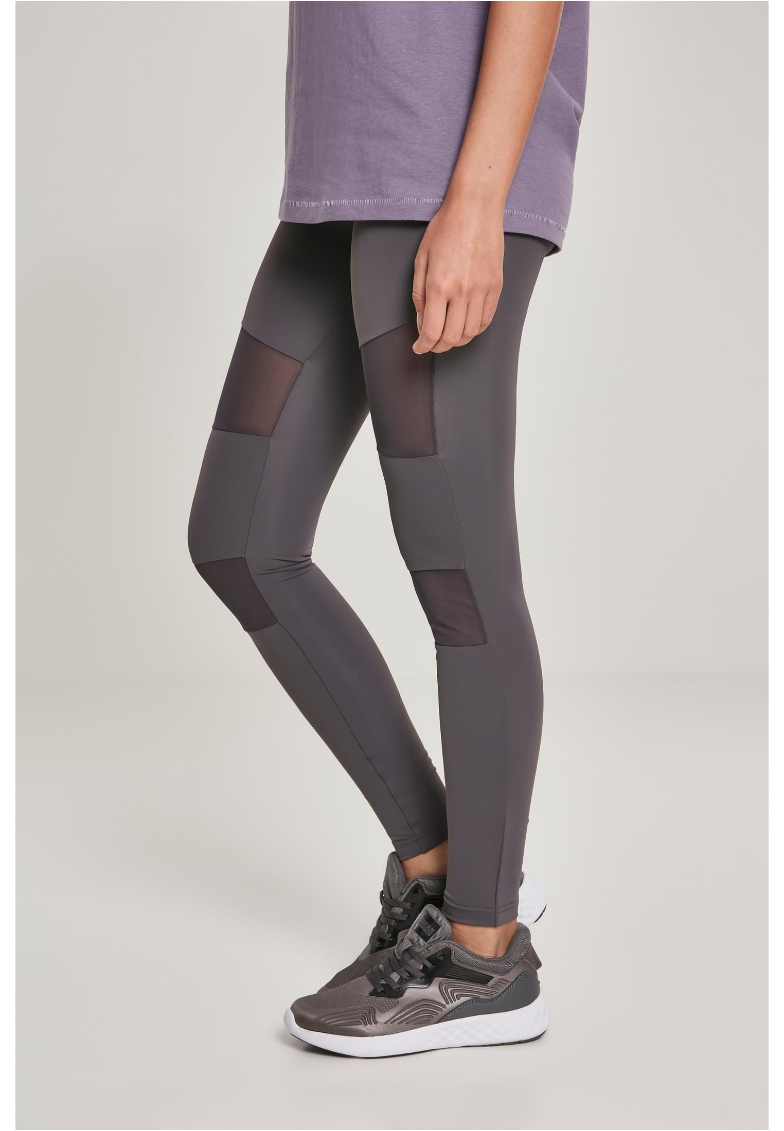 Damen Ladies Tech Mesh Leggings in Farbe dark grey