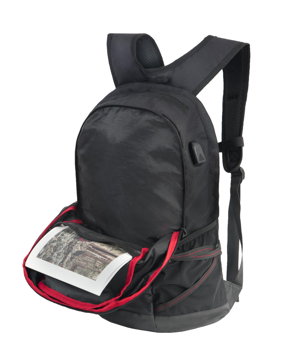  Leipzig Daily Laptop Backpack in Farbe Black/Black