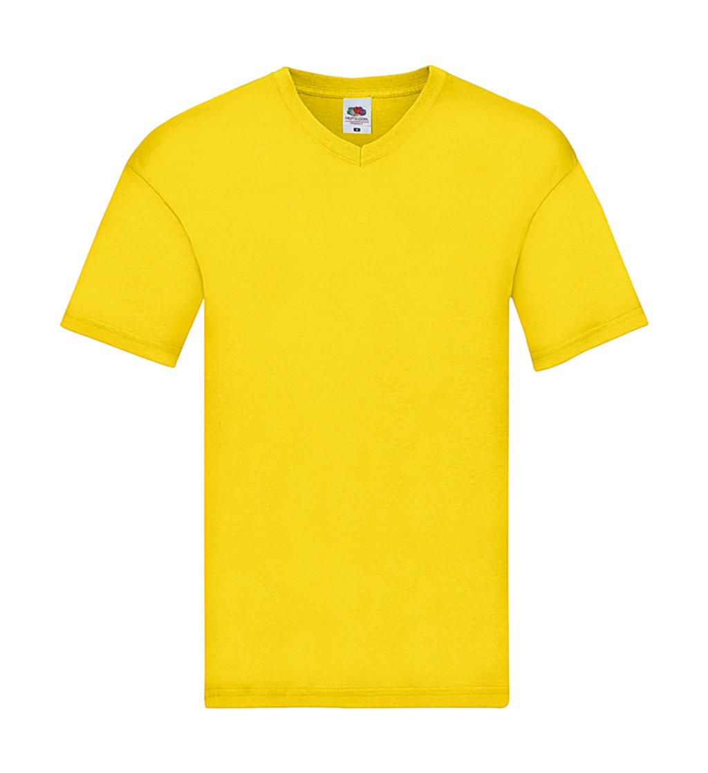  Original V-Neck T in Farbe Yellow