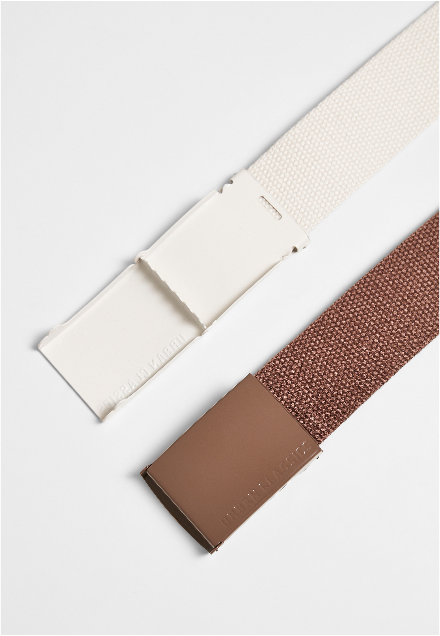 G?rtel Colored Buckle Canvas Belt 2-Pack in Farbe bark/whitesand