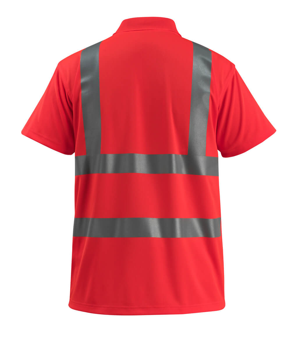 Polo-Shirt SAFE LIGHT Polo-Shirt in Farbe Hi-vis Rot
