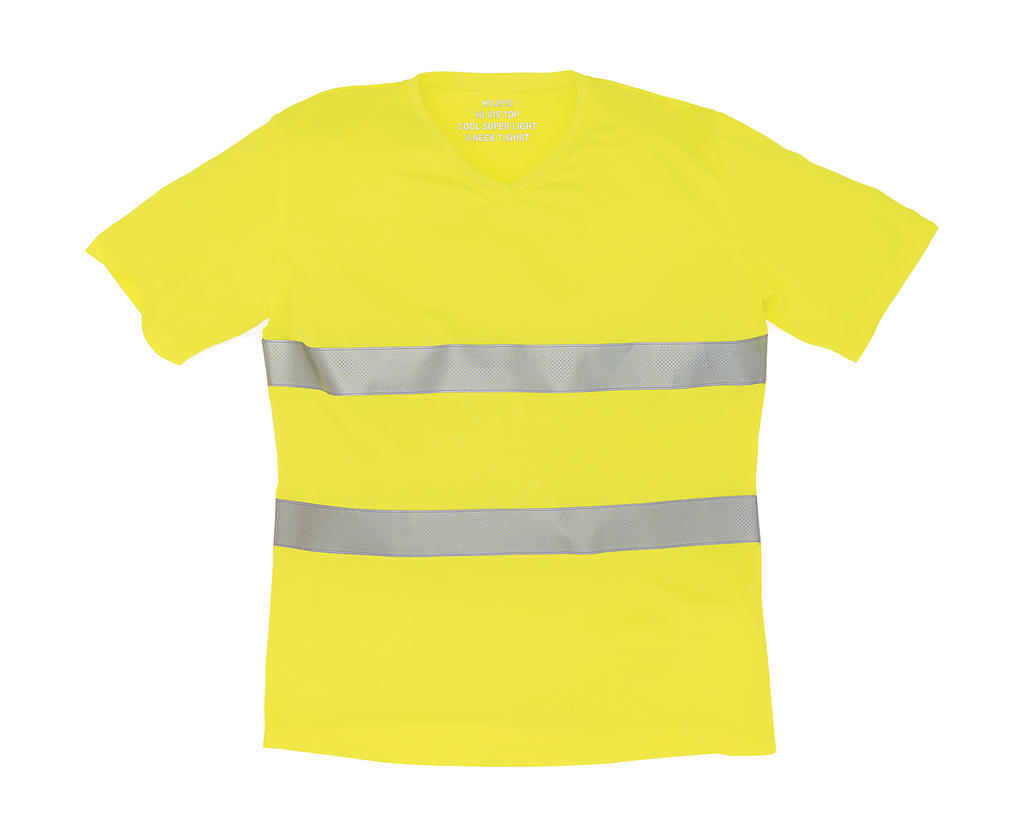  Fluo Super Light V-Neck T-Shirt in Farbe Fluo Yellow