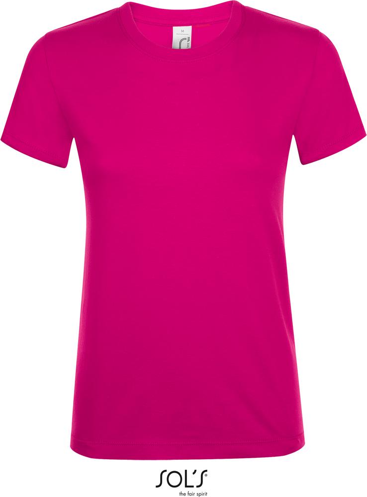 T-Shirt Regent Women Damen Rundhals T-Shirt in Farbe fuchsia