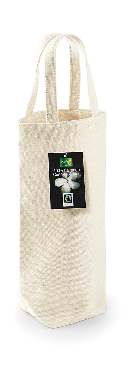  Fairtrade Cotton Bottle Bag in Farbe Natural