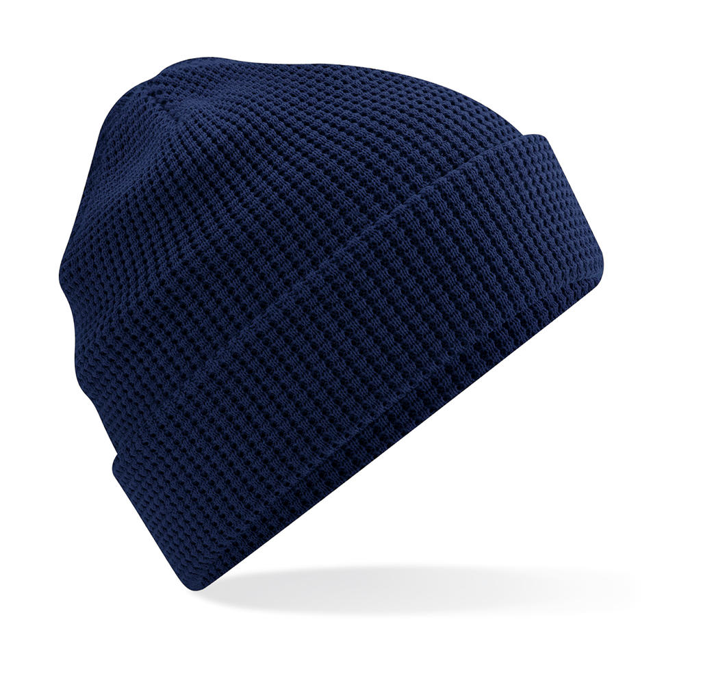  Organic Cotton Waffle Beanie in Farbe Oxford Navy