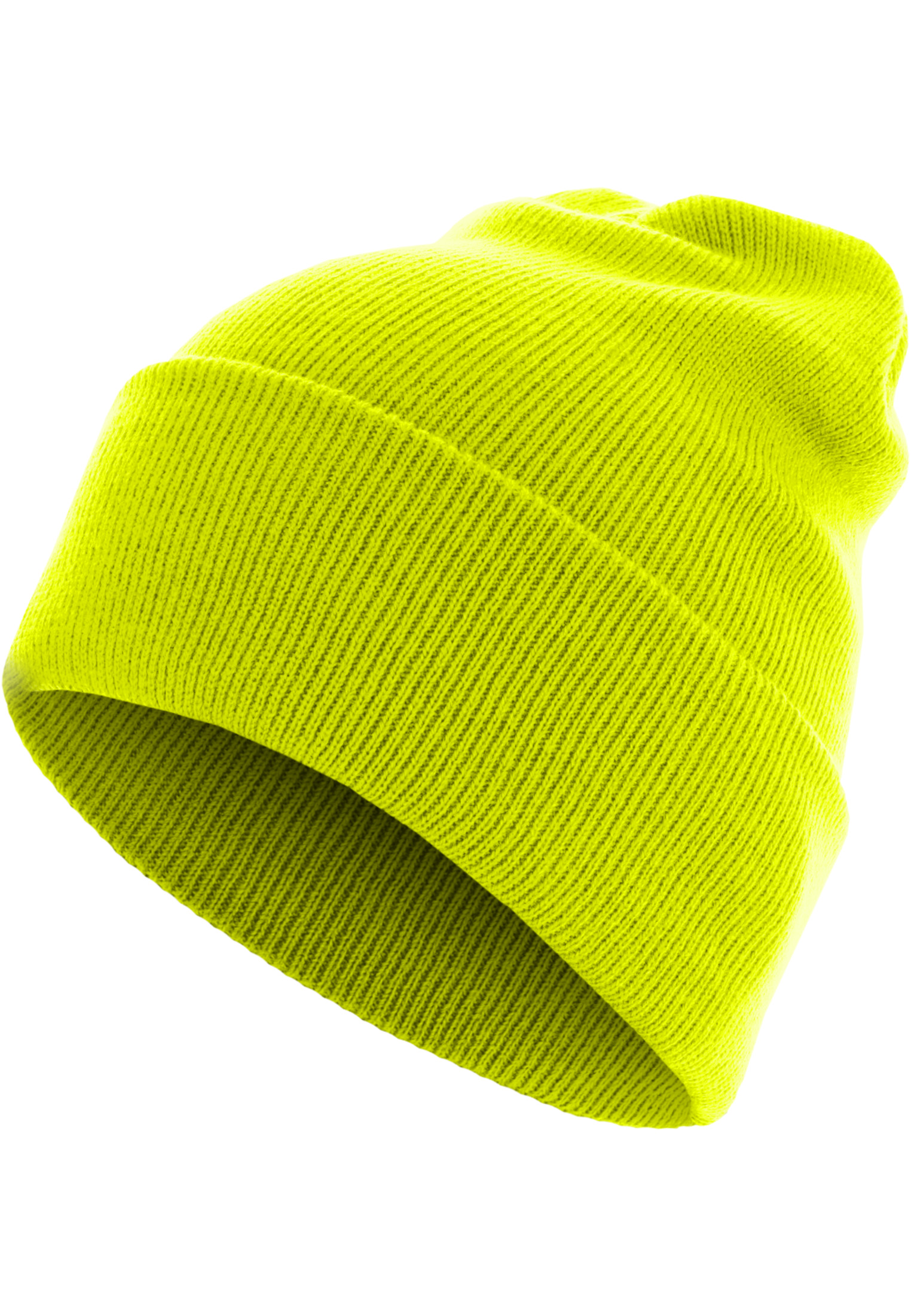 Caps & Beanies Beanie Basic Flap Long Version in Farbe neonyellow