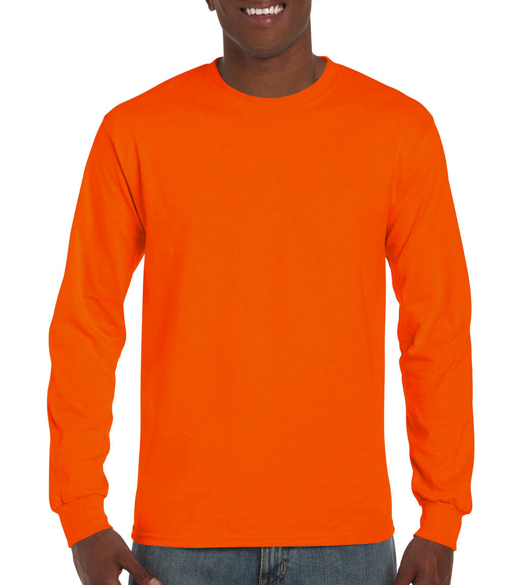  Ultra Cotton Adult T-Shirt LS in Farbe Safety Orange
