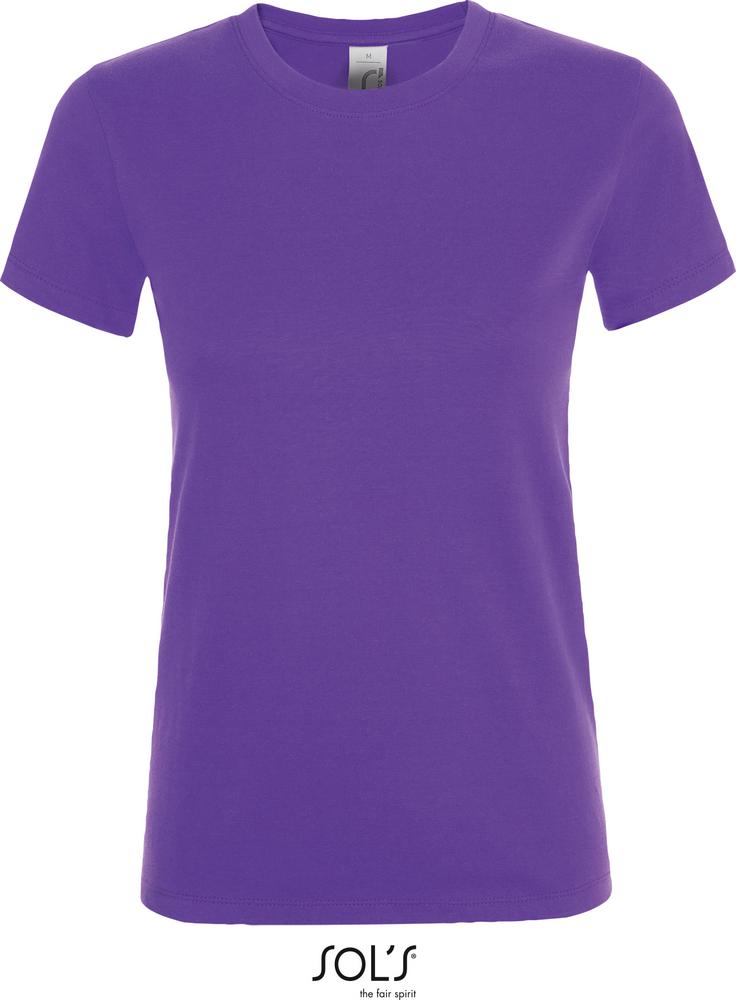 T-Shirt Regent Women Damen Rundhals T-Shirt in Farbe dark purple