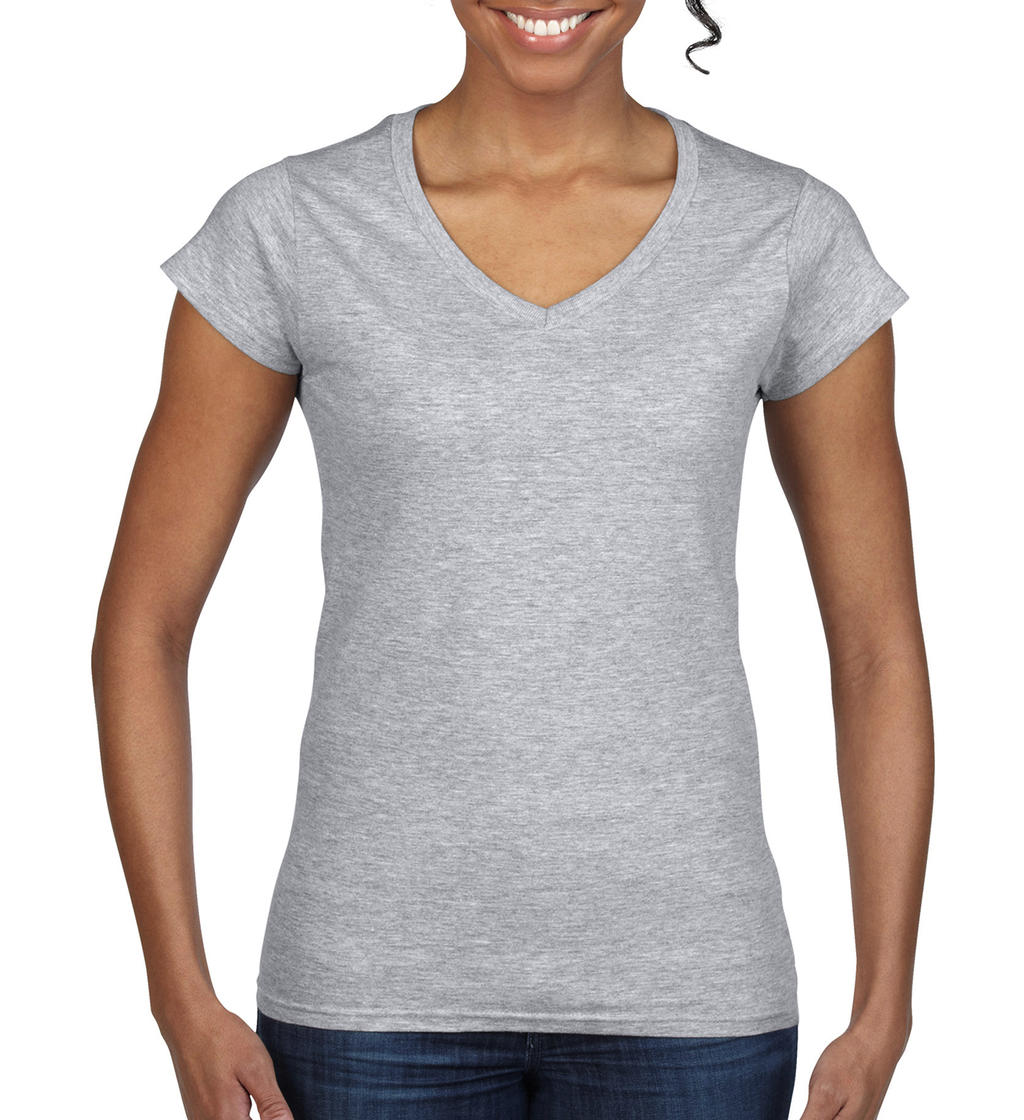  Ladies Softstyle? V-Neck T-Shirt in Farbe Sport Grey