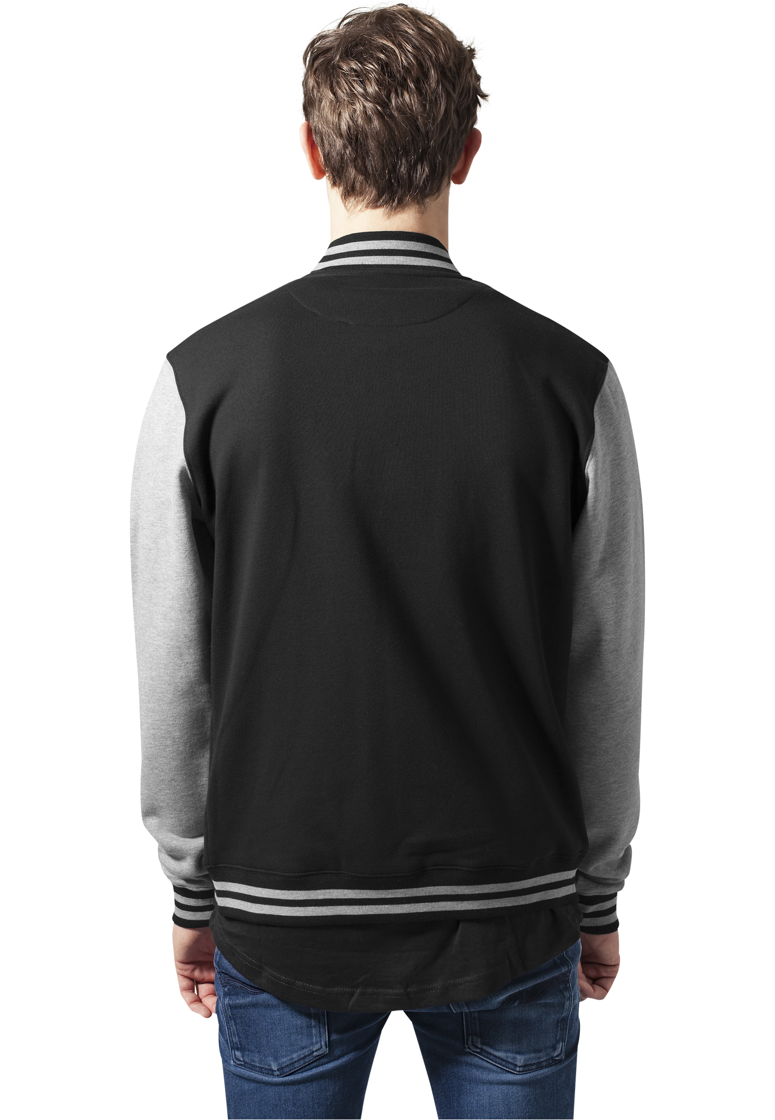 College Jacken 2-tone College Sweatjacket in Farbe blk/gry