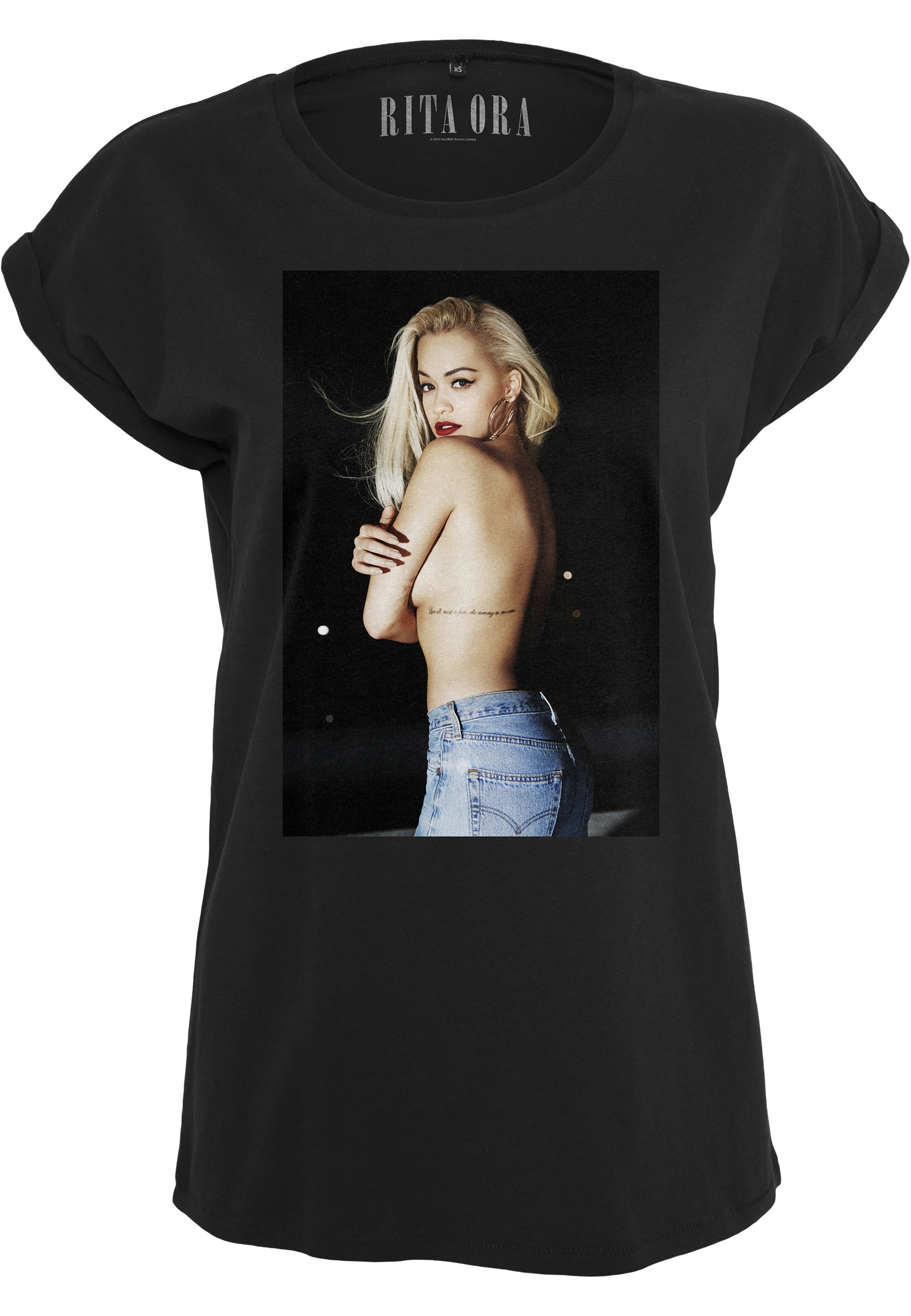 T-Shirts Ladies Rita Ora Topless Tee in Farbe black