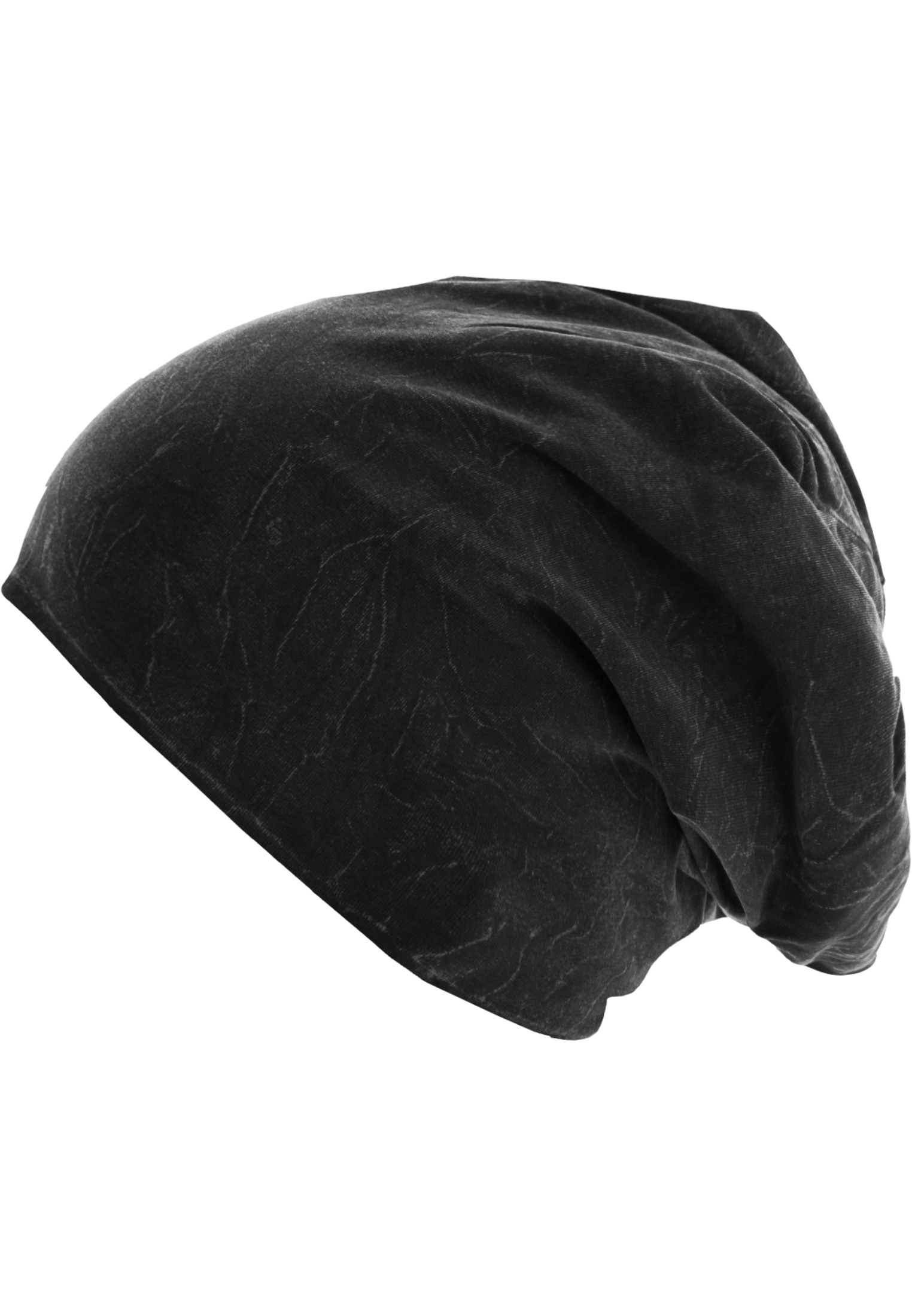 Caps & Beanies Stonewashed Jersey Beanie in Farbe black
