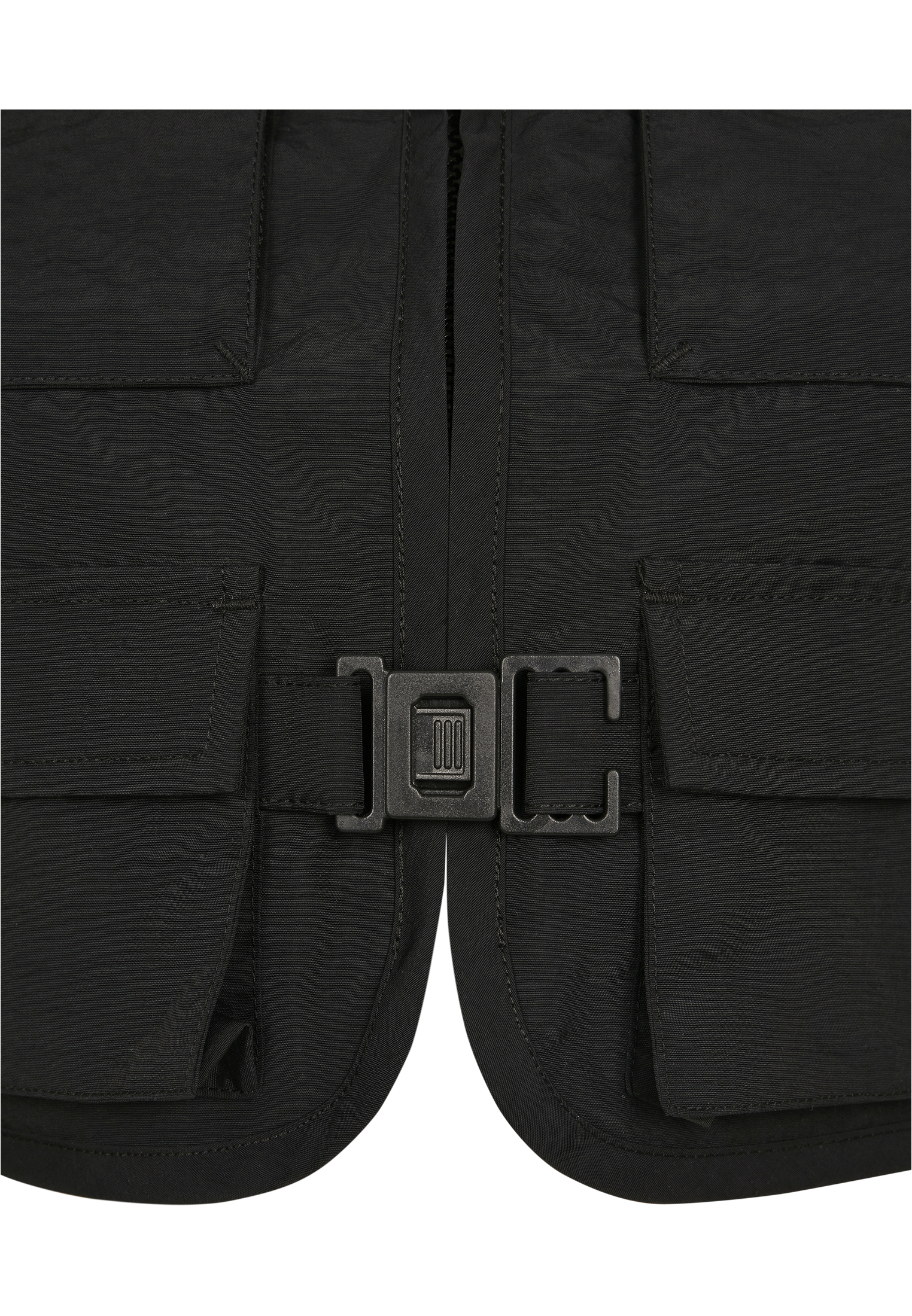 Curvy Ladies Short Tactical Vest in Farbe black