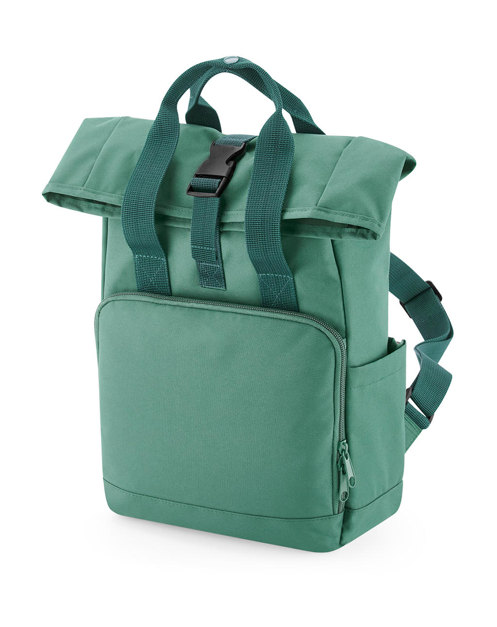  Recycled Mini Twin Handle Roll-Top Backpack in Farbe Sage Green