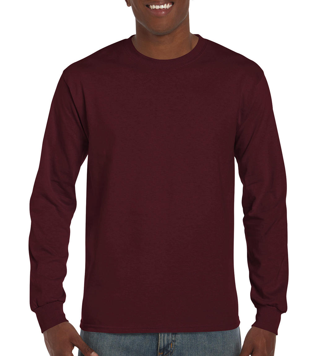  Ultra Cotton Adult T-Shirt LS in Farbe Maroon