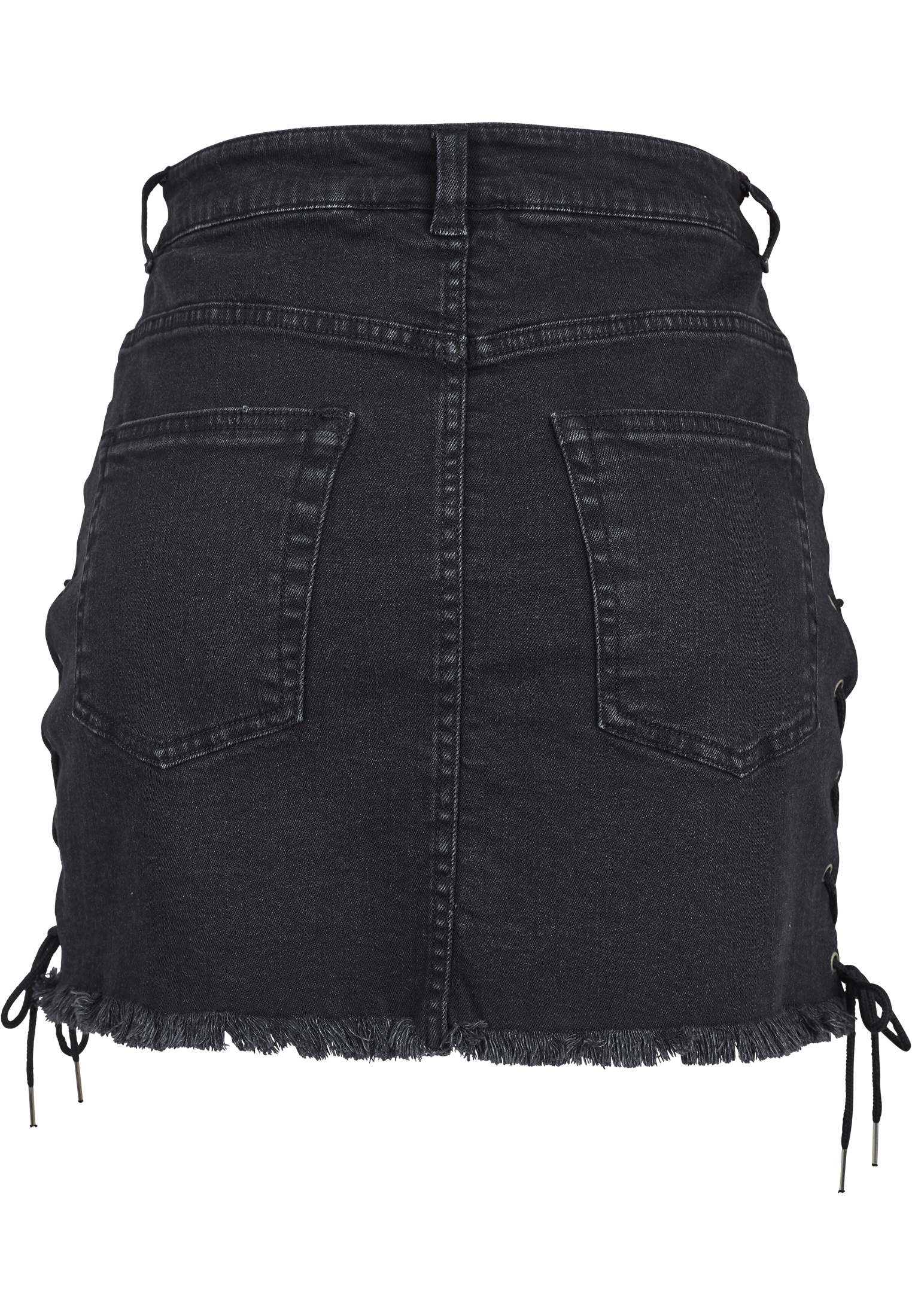 Kleider & R?cke Ladies Denim Lace Up Skirt in Farbe black washed
