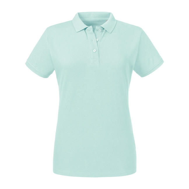  Ladies Pure Organic Polo in Farbe Aqua