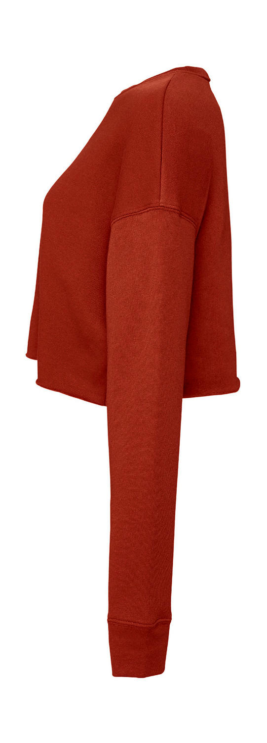  Womens Cropped Crew Fleece in Farbe Black