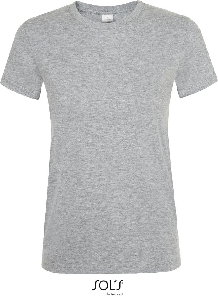 T-Shirt Regent Women Damen Rundhals T-Shirt in Farbe grey melange