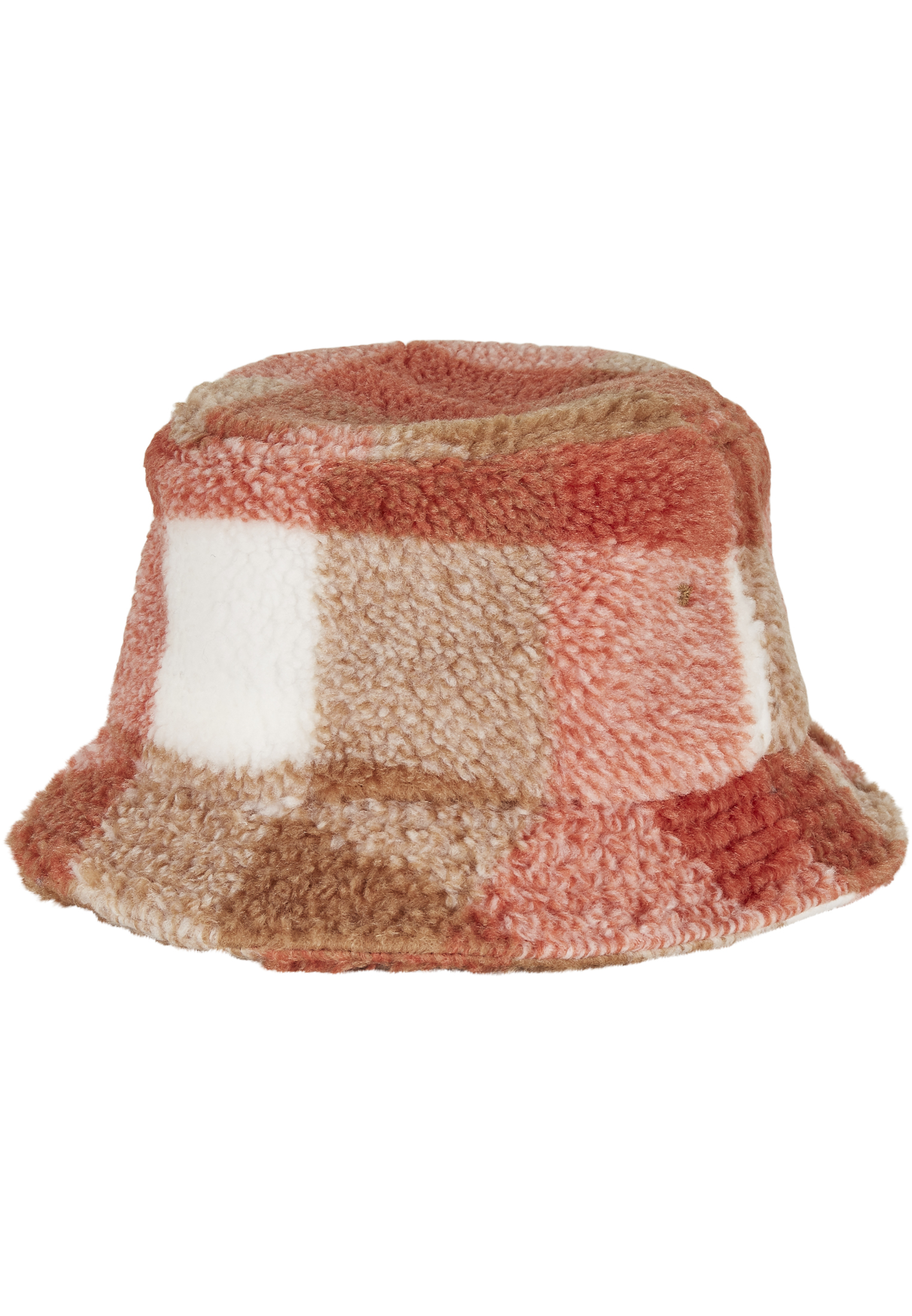 Neue Kollektion Sherpa Check Bucket Hat in Farbe whitesand/toffee