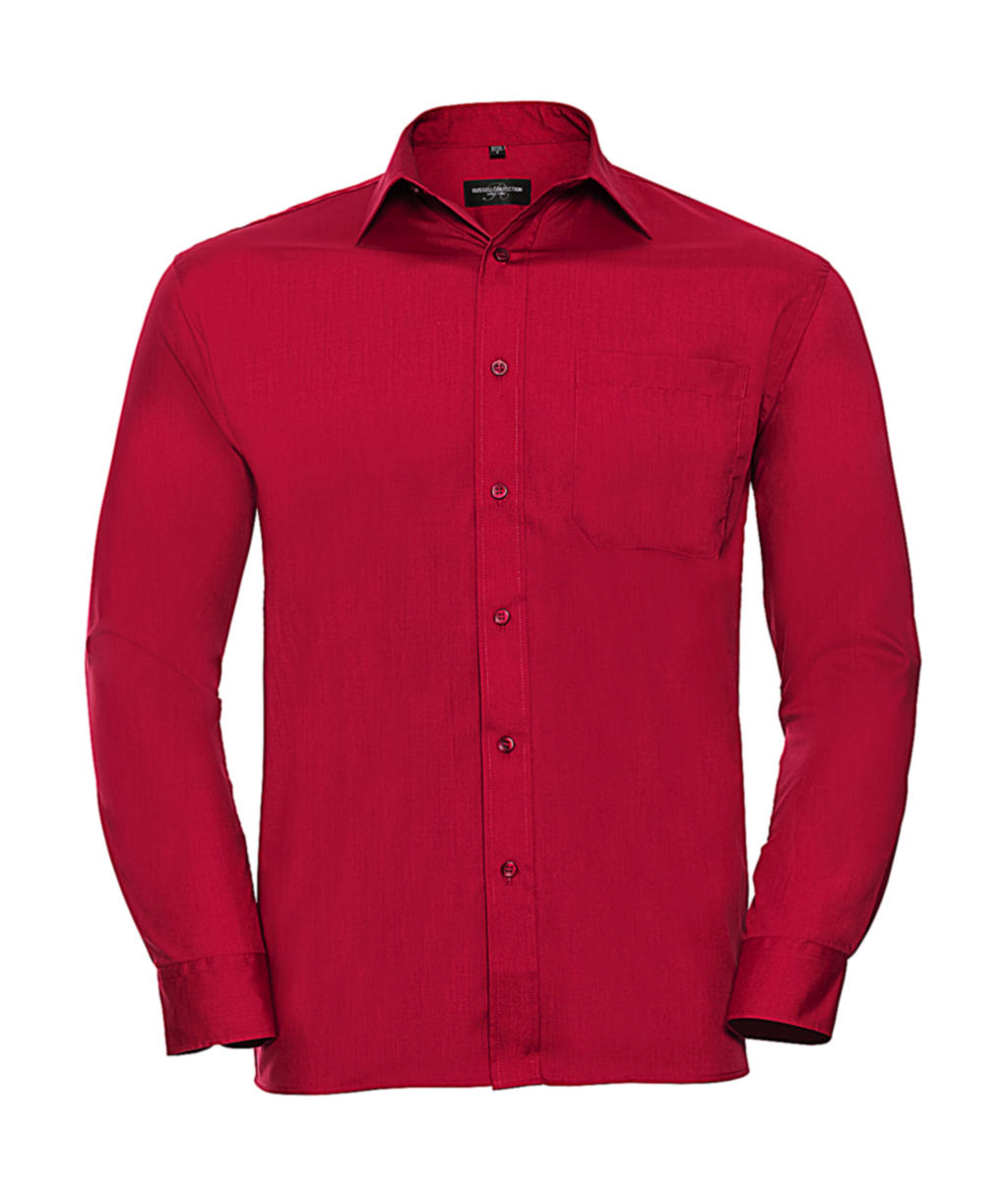  Poplin Shirt LS in Farbe Classic Red