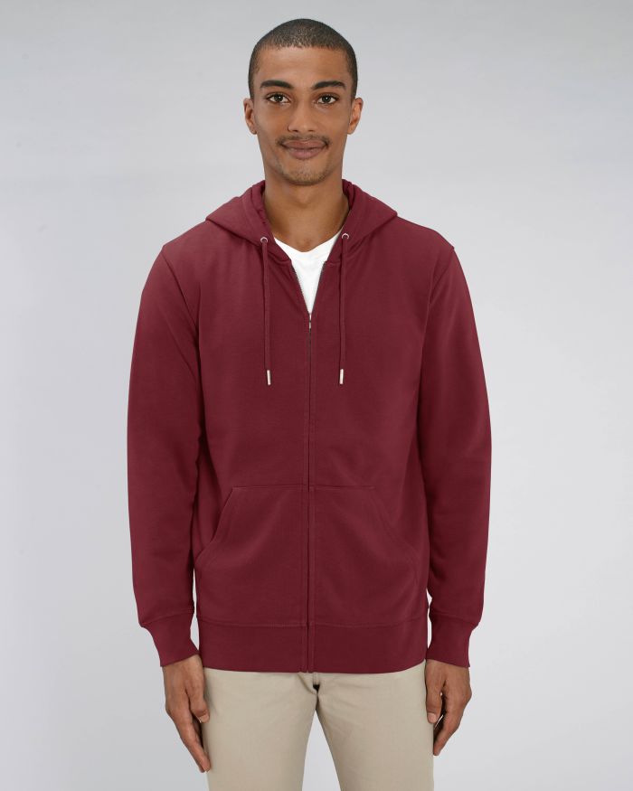 Zip-thru sweatshirts Connector in Farbe Burgundy