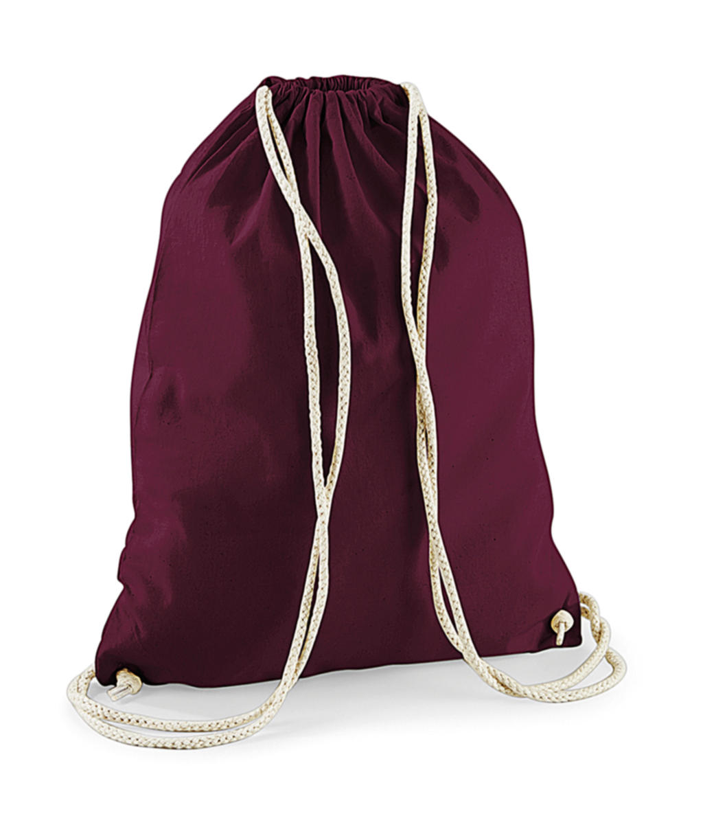  Cotton Gymsac in Farbe Burgundy