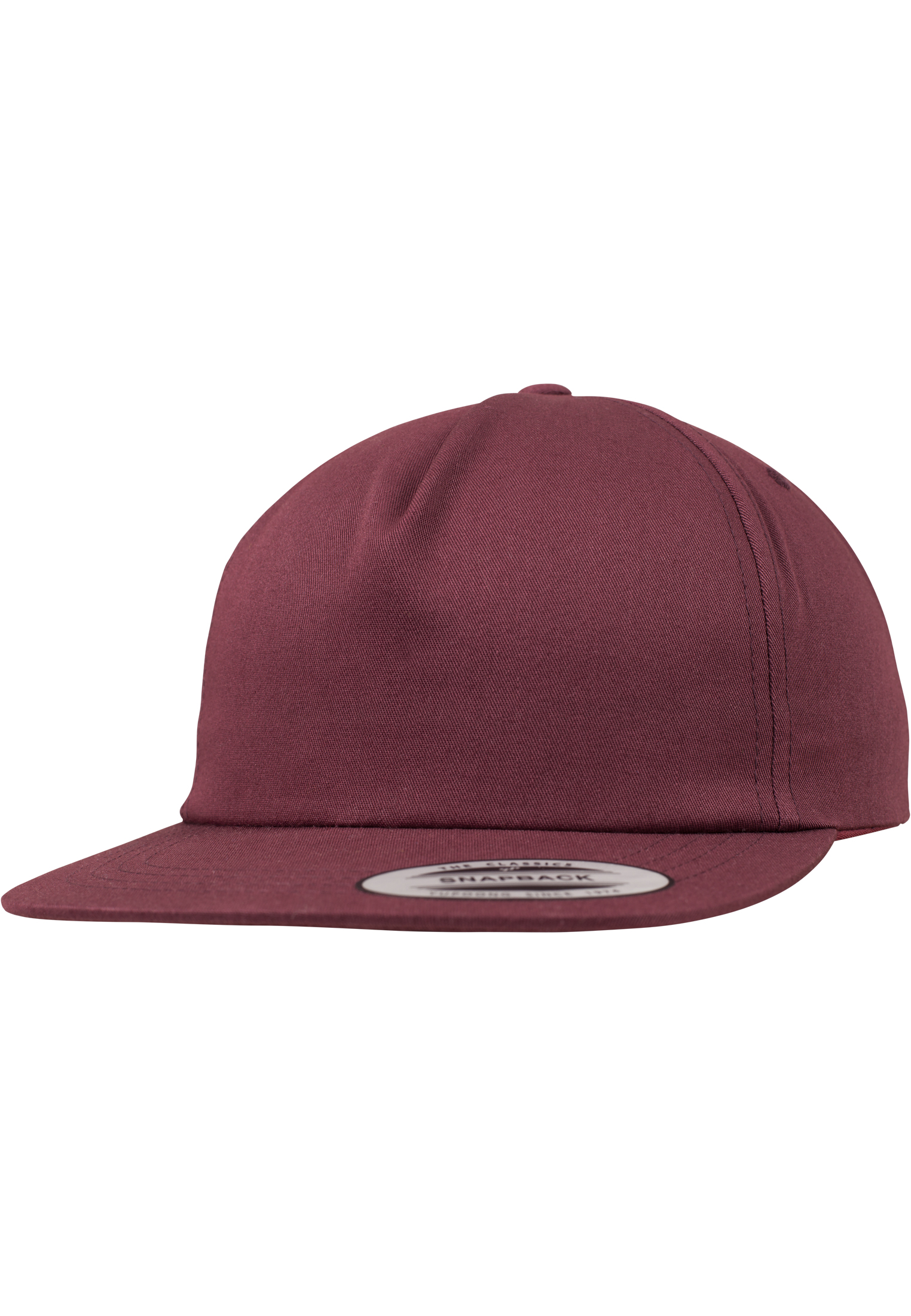 Snapback Unstructured 5-Panel Snapback in Farbe maroon