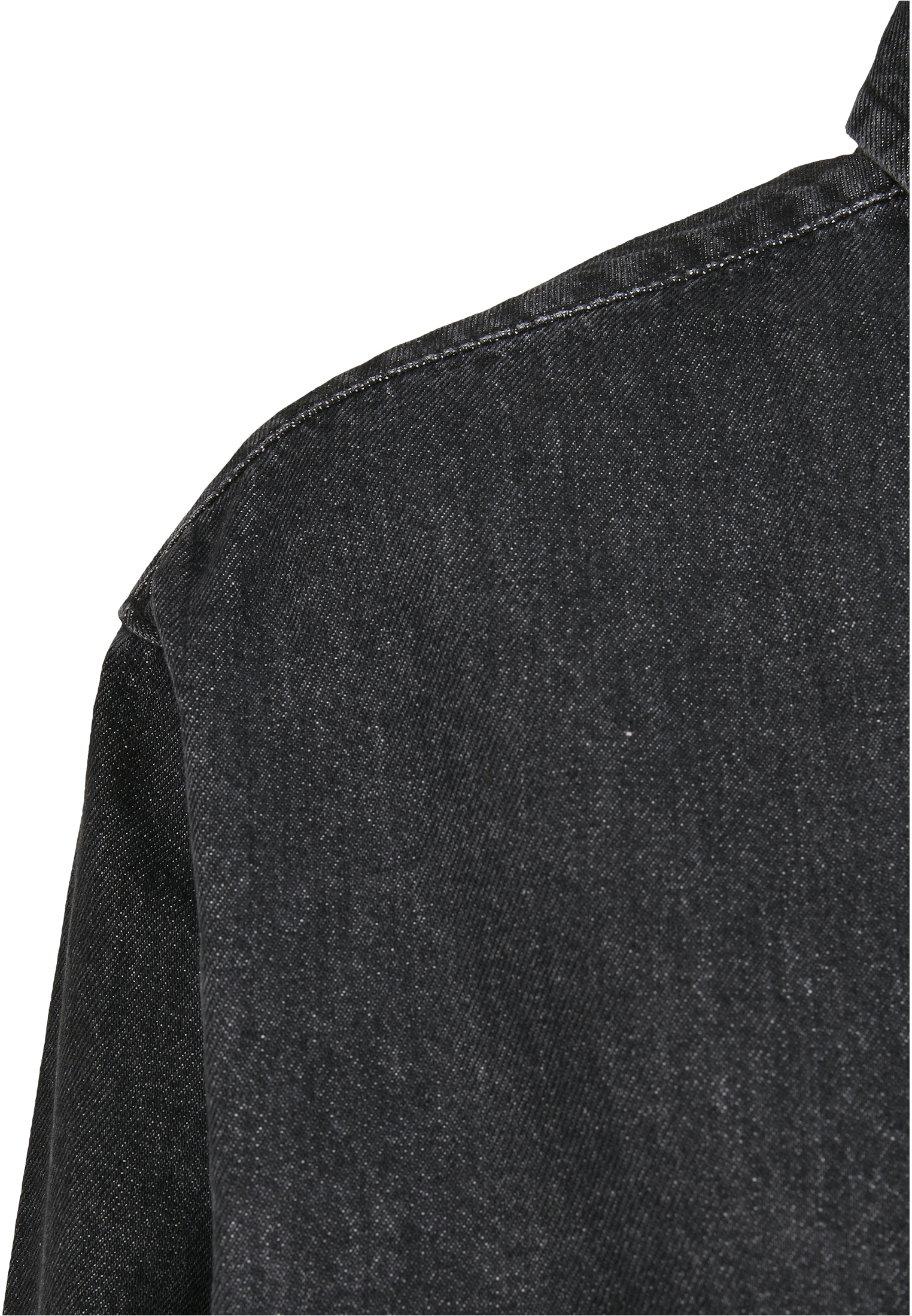Curvy Ladies Denim Oversized Shirt in Farbe black stone washed