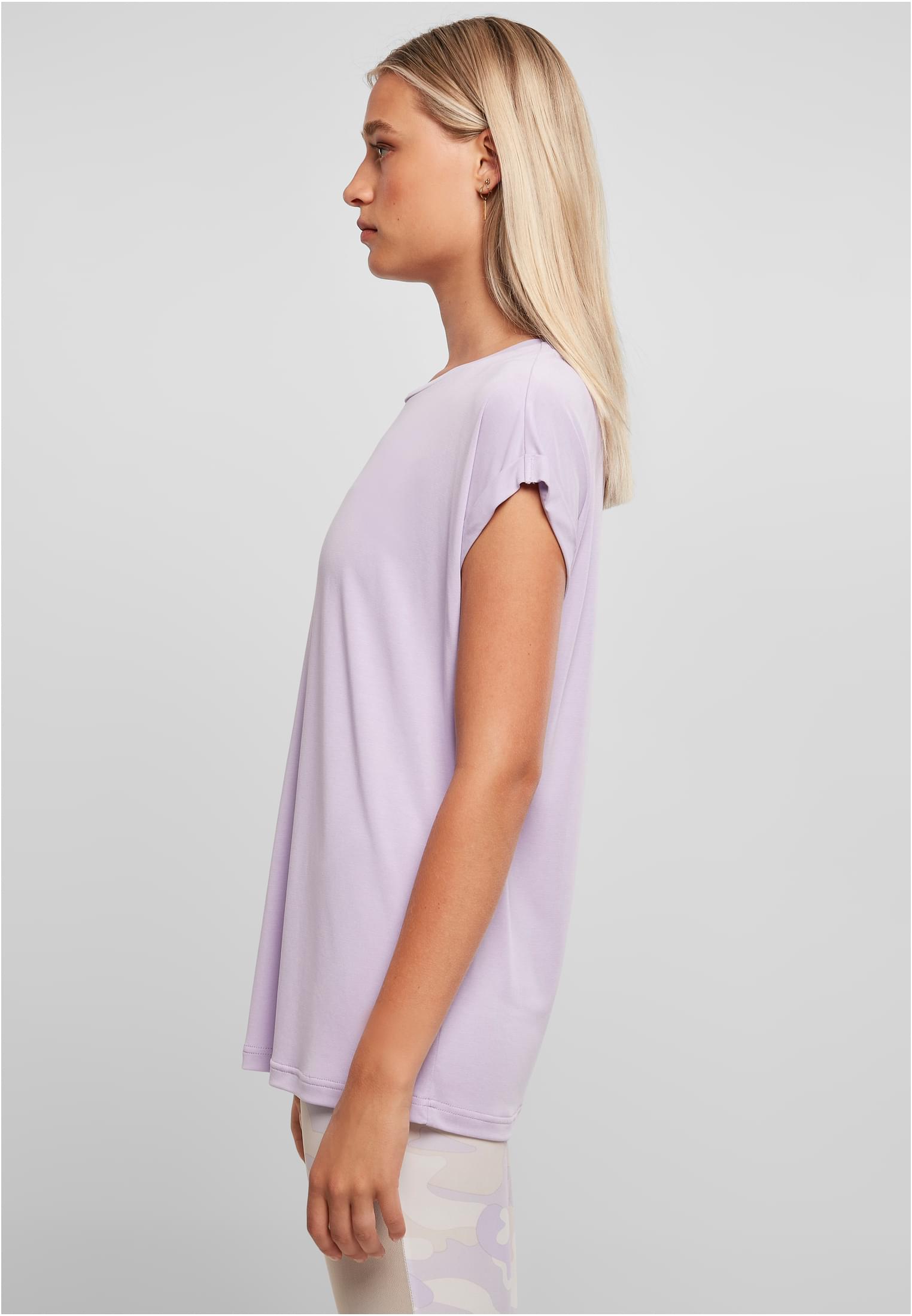 Frauen Ladies Modal Extended Shoulder Tee in Farbe lilac