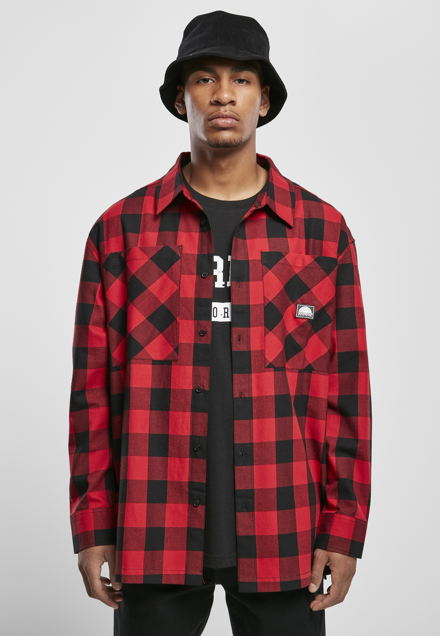 Saisonware Southpole Check Flannel Shirt in Farbe red