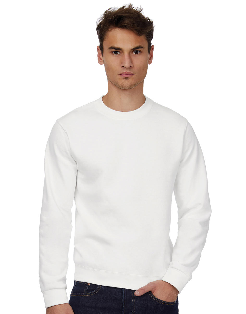  ID.002 Cotton Rich Sweatshirt  in Farbe White