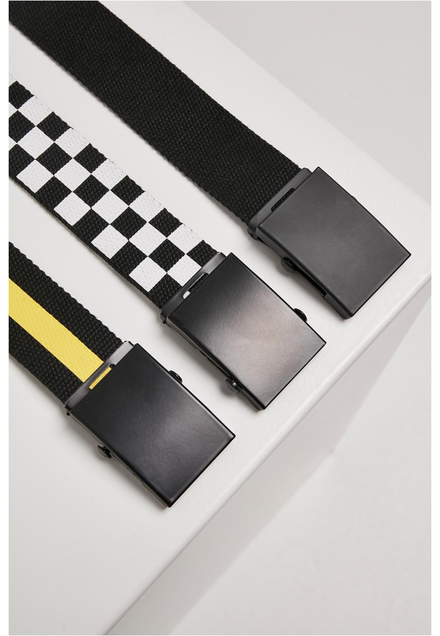 Accessories Belts Trio in Farbe black/white/yellow