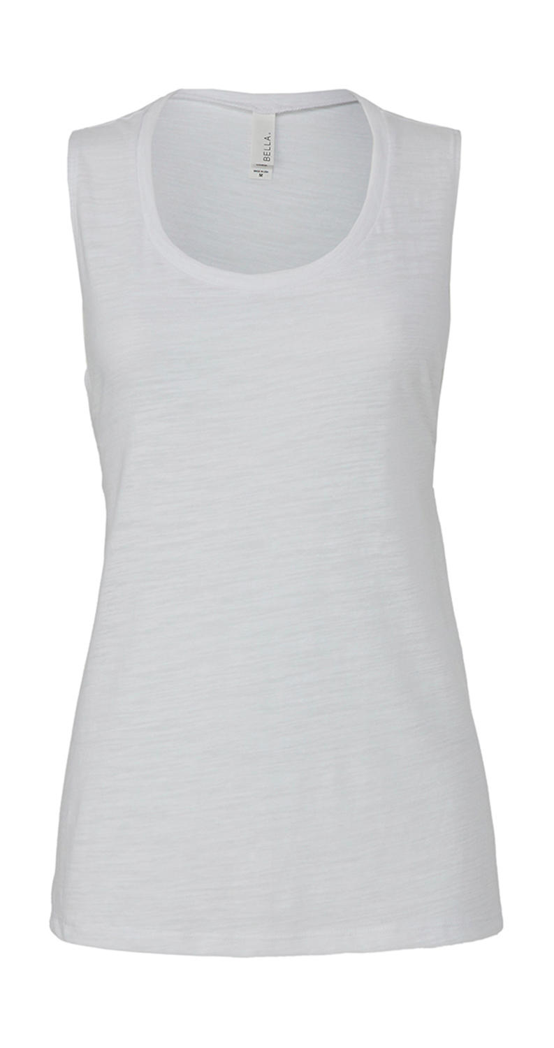  Flowy Scoop Muscle Tank Top in Farbe White Marble