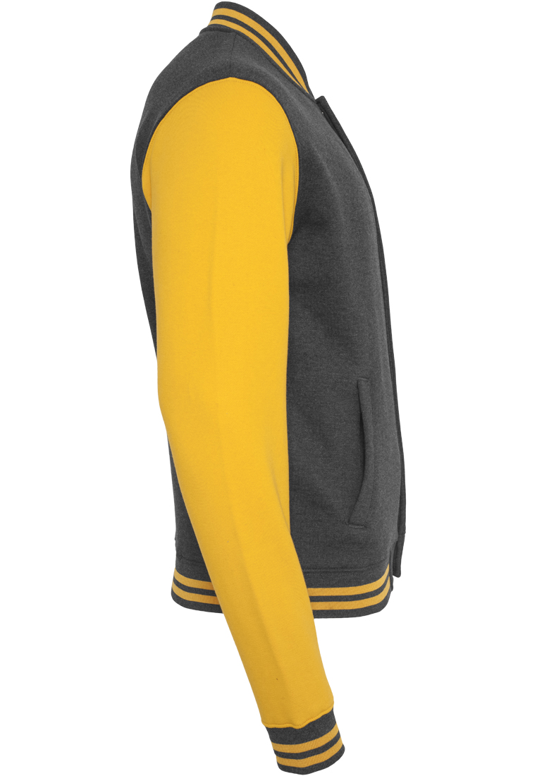 College Jacken 2-tone College Sweatjacket in Farbe cha/ora